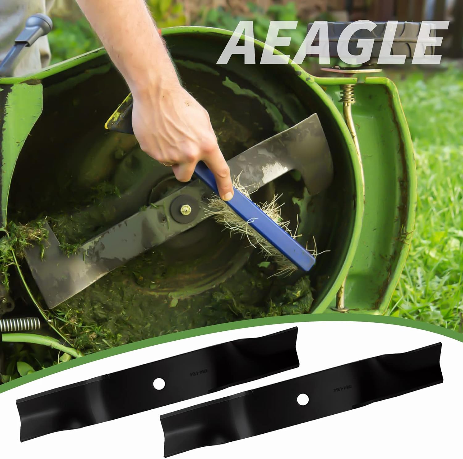 Aeagle High Lift Blade for 742-04416 for Cub Cadet 54 inch Deck GTX2154 Z-Force L54 S54 Replaces 942-04416 02005018 01005337 3 Pack (Black)