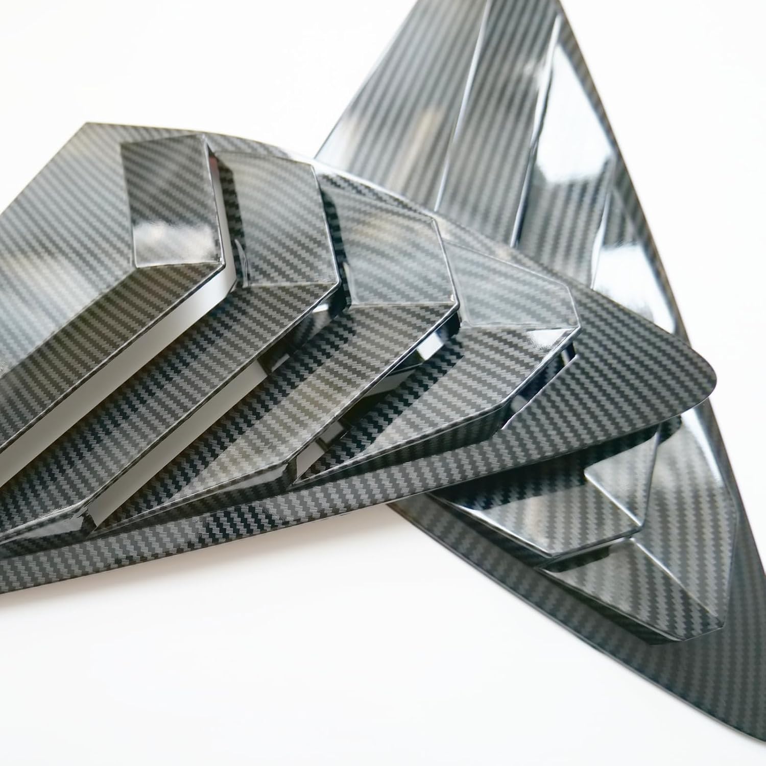 New Racing Rear Quarter Window Louvers Scoops Shades Blinds for Honda Accord 2023 2024 2025 2026 (Carbon Fiber Color)