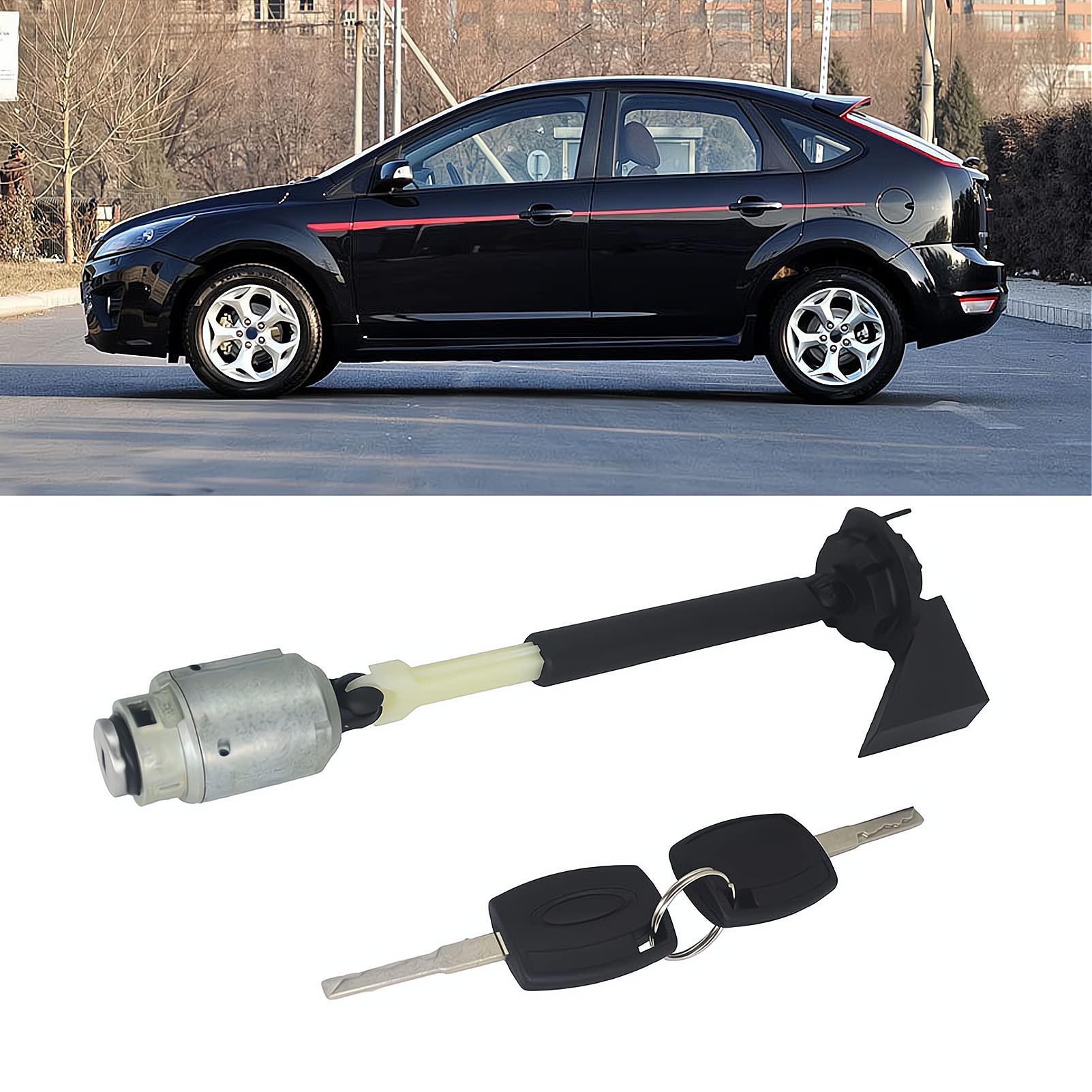 per Focus MK2 Kit di Riparazione del Blocco di Rilascio del Cofano Set di Chiusura a Scatto 1355231 4M5AA16B970AB (26cm)