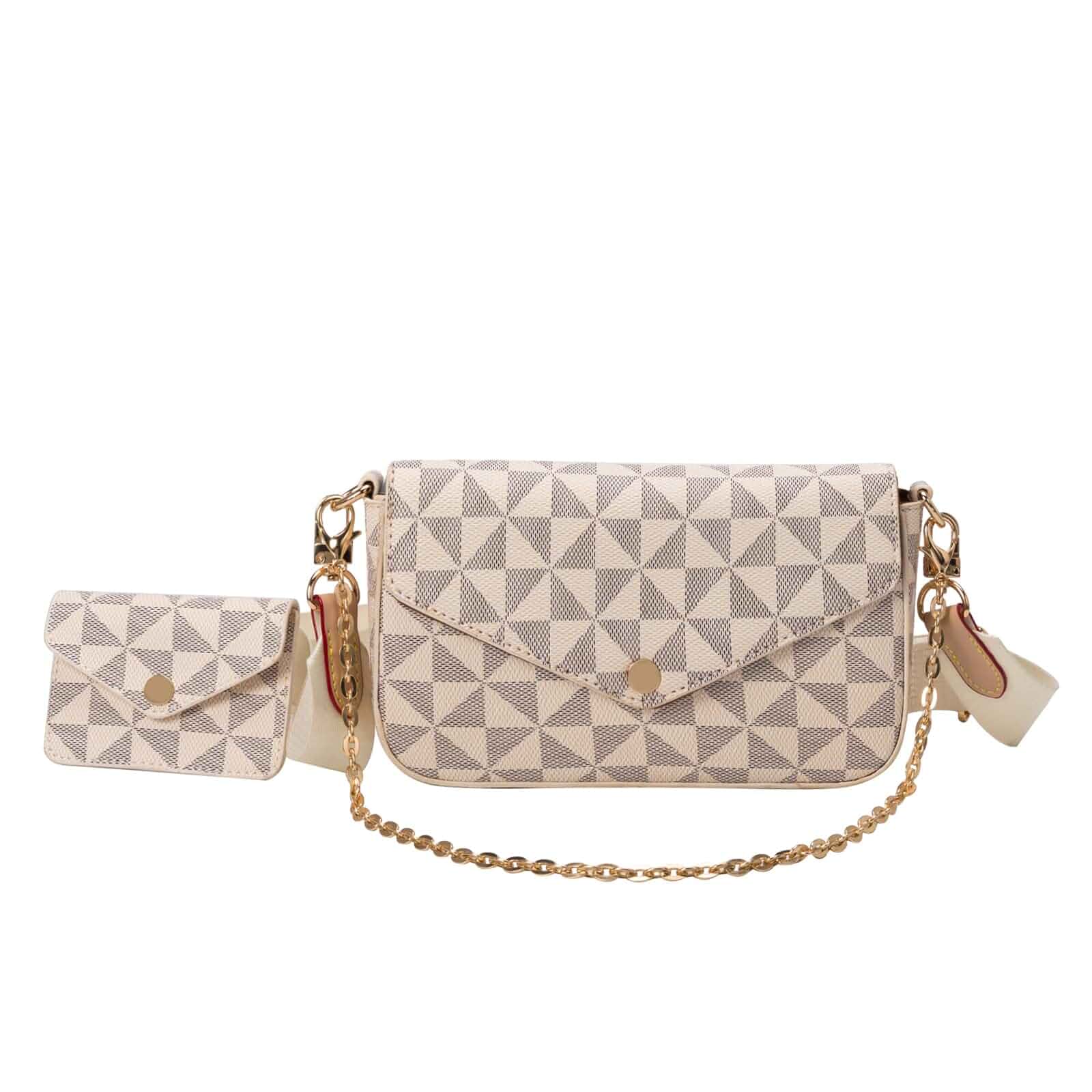 Lacel Urwebin Small Crossbody Bags for Women Stylish Designer Purses White Messenger Bags Coin Purse including 2 Size Bag