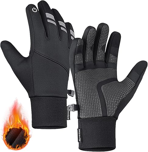 Winter Warm Gloves for Men Women - Windproof and Waterproof Thermal with Touchscreen Fingers for Cold Weather Outdoor Work, Cycling, Biking,