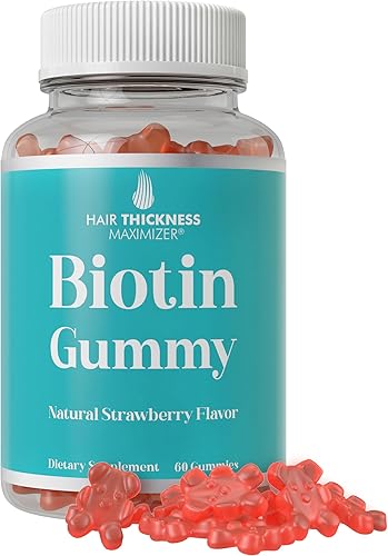 Gomitas de biotina para el crecimiento del cabello para mujeres y hombres. Sin gelatina, masticables de biotina vegana para una piel y uñas más