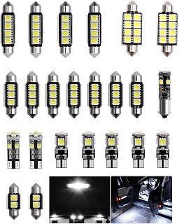 23 Pcs LED Interior Car Light Bulbs Kit Set T10 194 175 DE3175 LED Festoon Bulbs Combo Kit White Replacement Bulbs for Interior Dome Light Map Trunk Cargo Door Courtesy