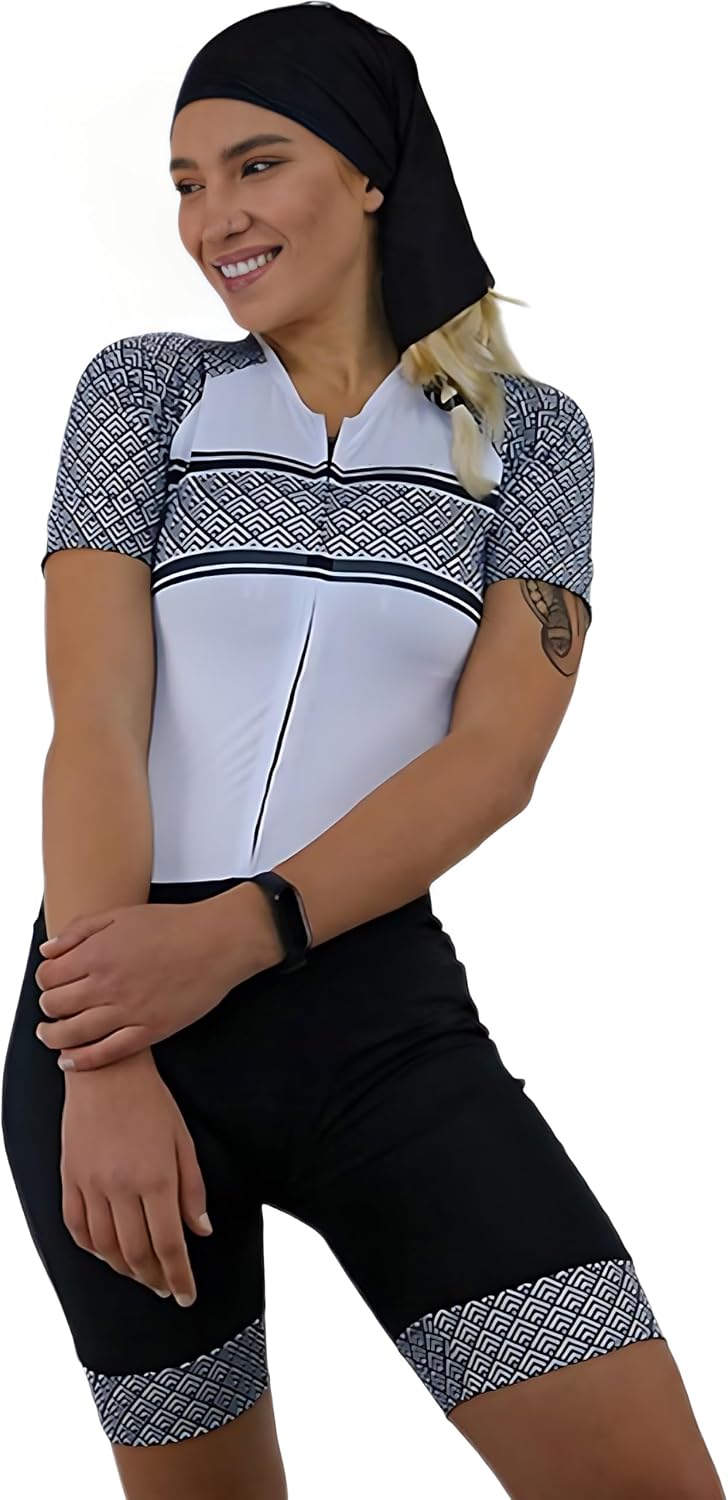 Women's Triathlon Cycling Suit - Professional Team Short Sleeve Cycling Suit Breathable Bicycle One Piece Jumpsuit XS-2XL