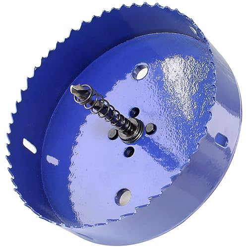 Vista 28 de Luomorgo - Sierra perforadora de 4 pulgadas/100 mm, acero de alta velocidad, profundidad de corte 1 1/4 pulgadas, adaptador de broca hexagonal