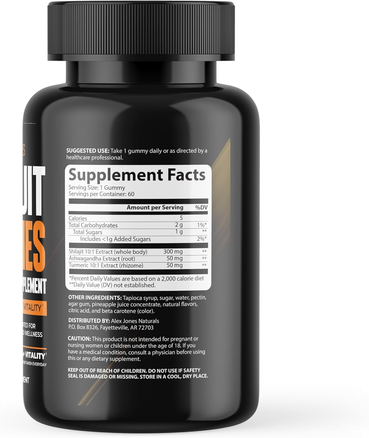 Shilajit Gummies – Men’s Daily Energy & Stamina Booster – Sharper Focus & Strength w/Ashwagandha for Men – Cellular Energy & Performance Supplement – 60 Count - Image 8