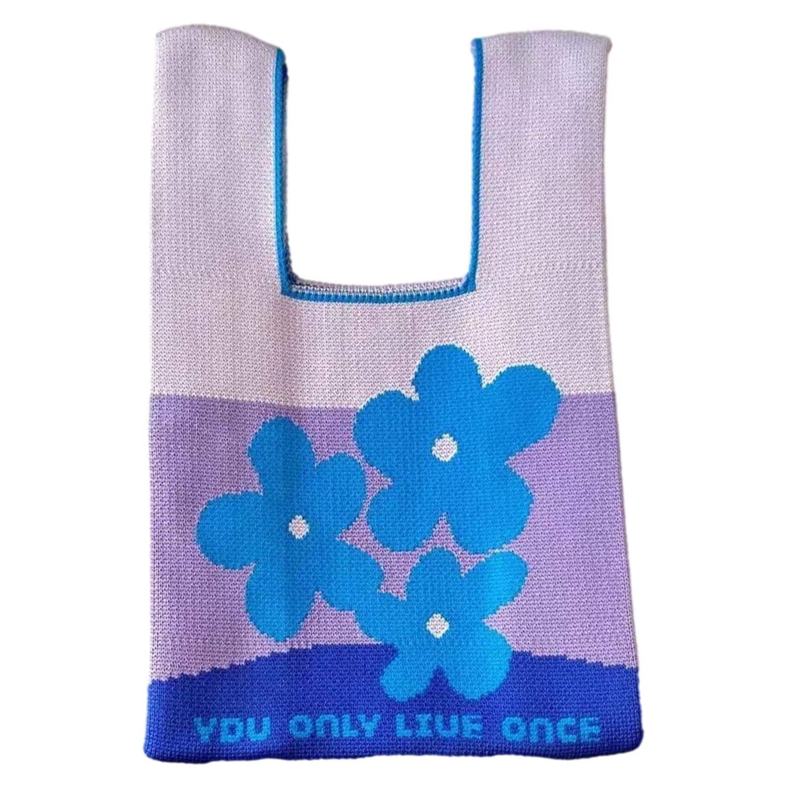 Small Wrist Knot Bag for Women Knitted Purse