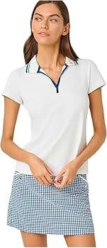 Lilly Pulitzer, Womens, Frida Polo UPF 50+, Resort White, XX-Small