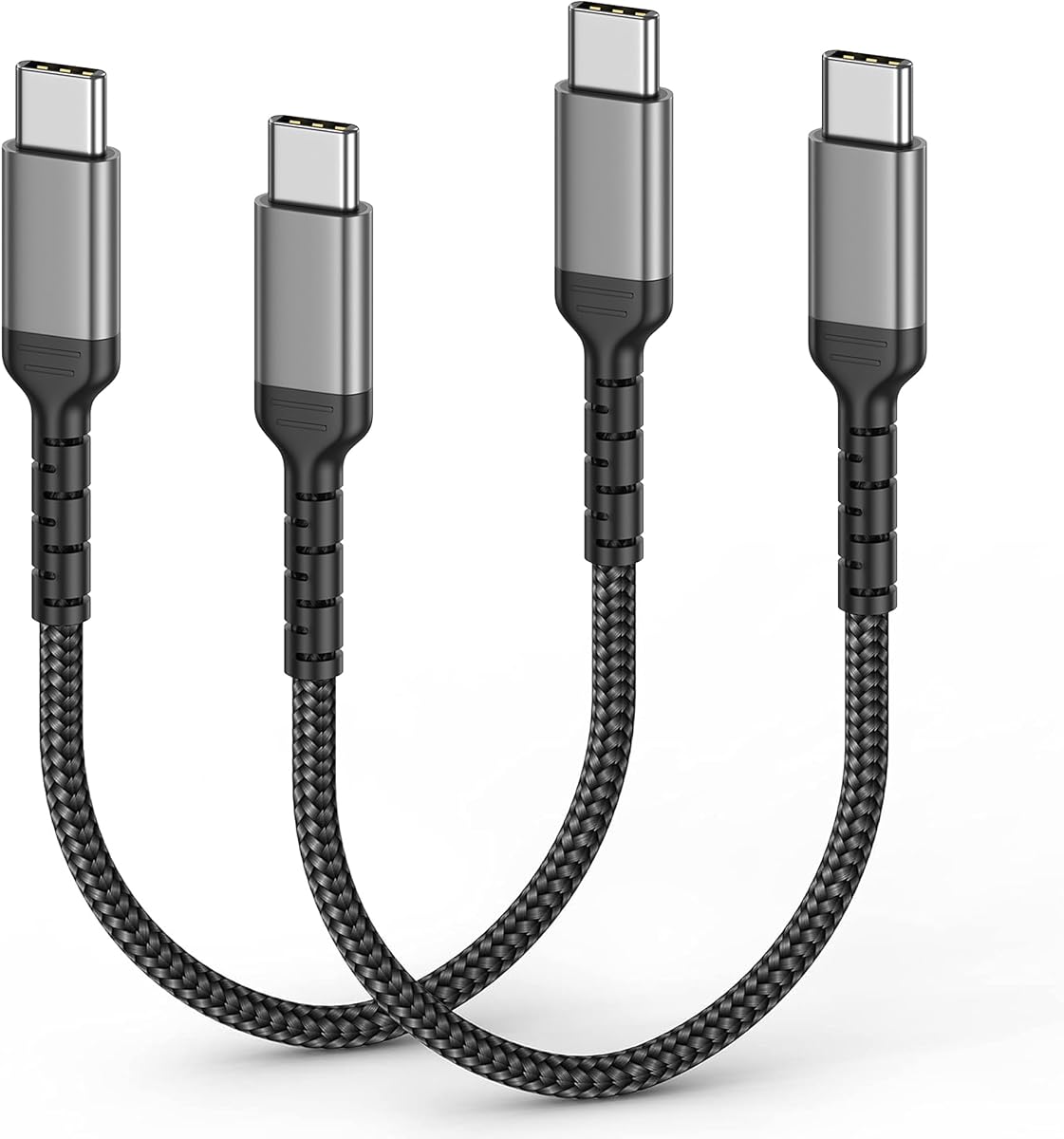Cable USB-C a USB-C de 1 pie Cable de carga rápida tipo C a tipo C corto Compatible con Apple iPhone 16/15 Pro/Max Samsung Galaxy Google, cable corto USBC a USBC de 12 pulgadas