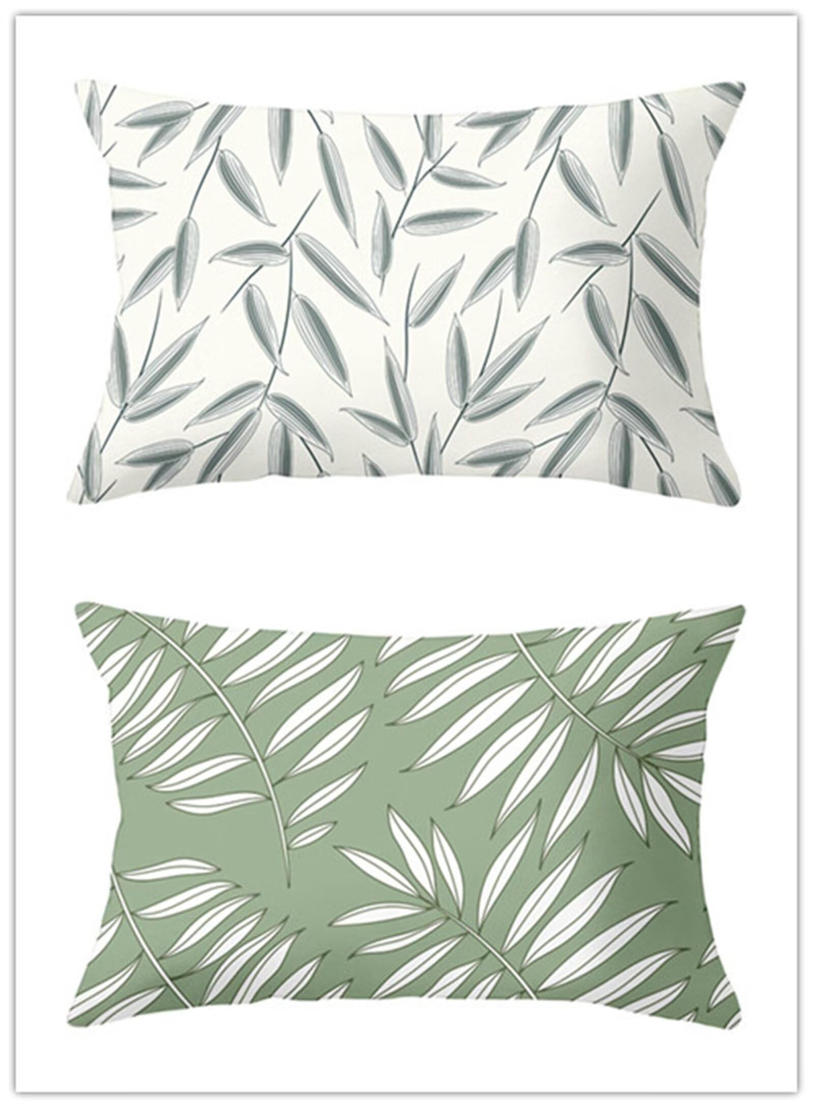 NIULAA Housse De Coussin 40x40 Vert Taies D'oreiller En Lin Coussins De Canapé Décoratifs Lot De 4 Jungle Vert Foncé Housses De Coussin Décoratives Moderne