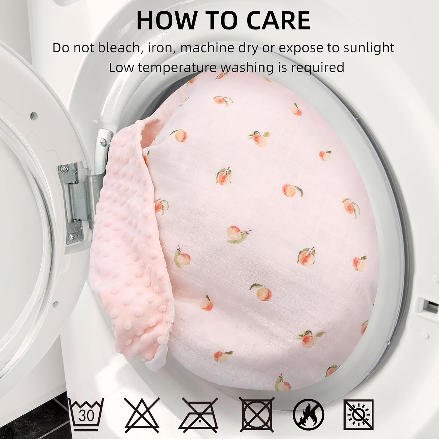 LifeTree Baby Blankets for Boys Girls, Soft Double Layer Swaddle Blankets, Muslin Front and Dotted Fleece Backing Receiving Bed Throw Blanket for Newborn Unisex, 31X40 Inches, Peach