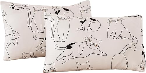 Miniatura 15 de ECOCOTT Juego de 2 fundas de almohada 100 % algodón con estampado floral, tamaño estándar, cierre de sobre súper suave (estándar, 20 x 26 pulgadas)