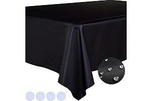 BYDOLL Tablecloth, Black 60" x 60": Classic Elegance for Square Tables