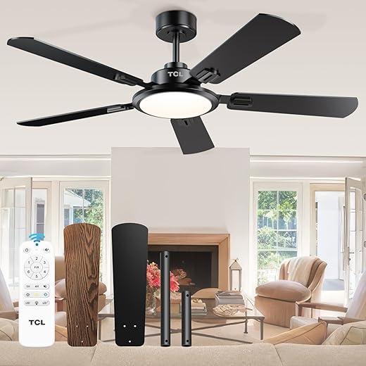 52" Ceiling Fan w/Light & Remote (2 colors) - $179.99