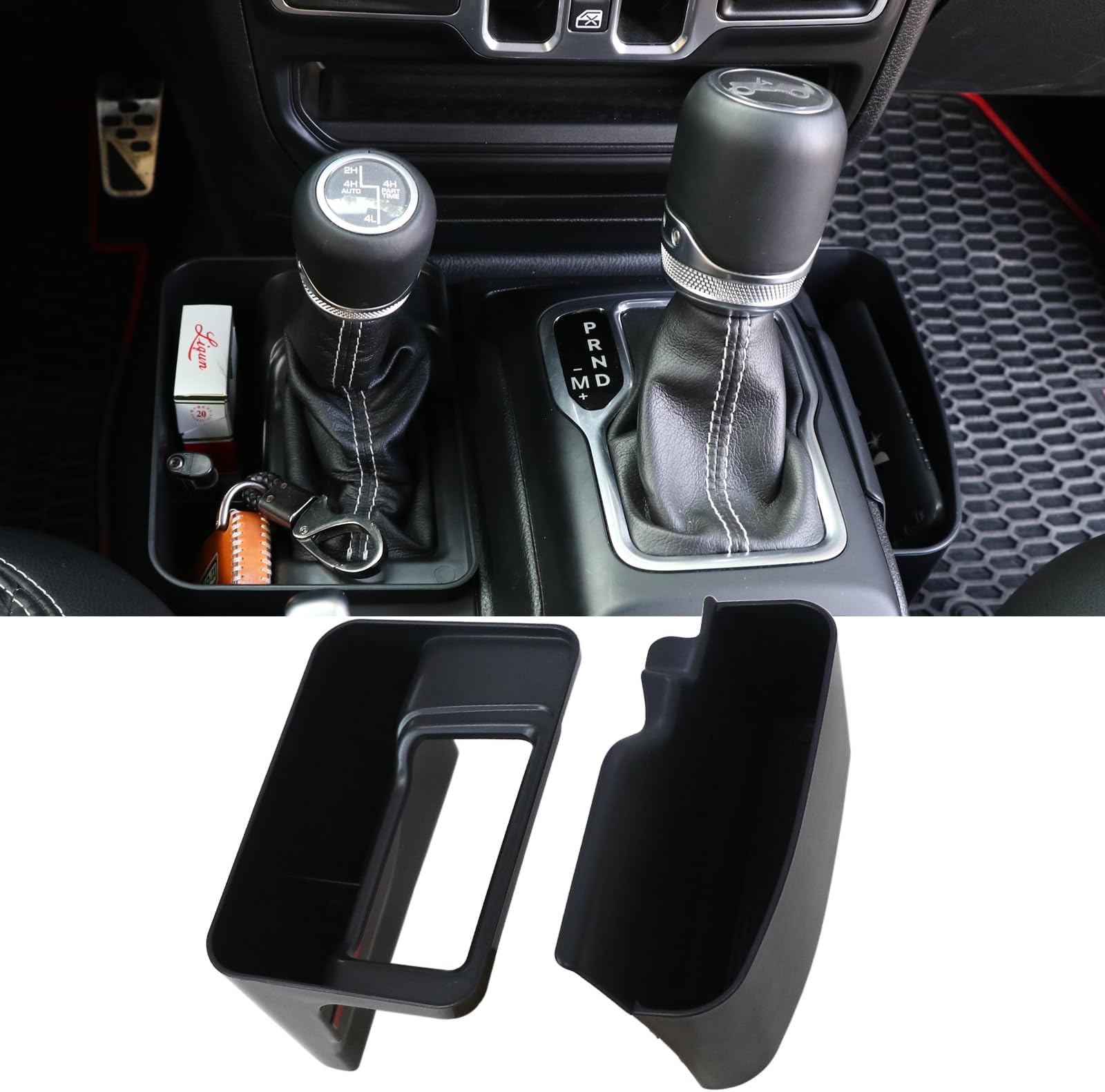 EASEORD Storage Tray Gear Shifter Storage Organizer Interior Center Console Accessories Compatible with 2018 2019 2020 2021 2022 2023 Jeep Wrangler JL/JLU and Gladiator JT