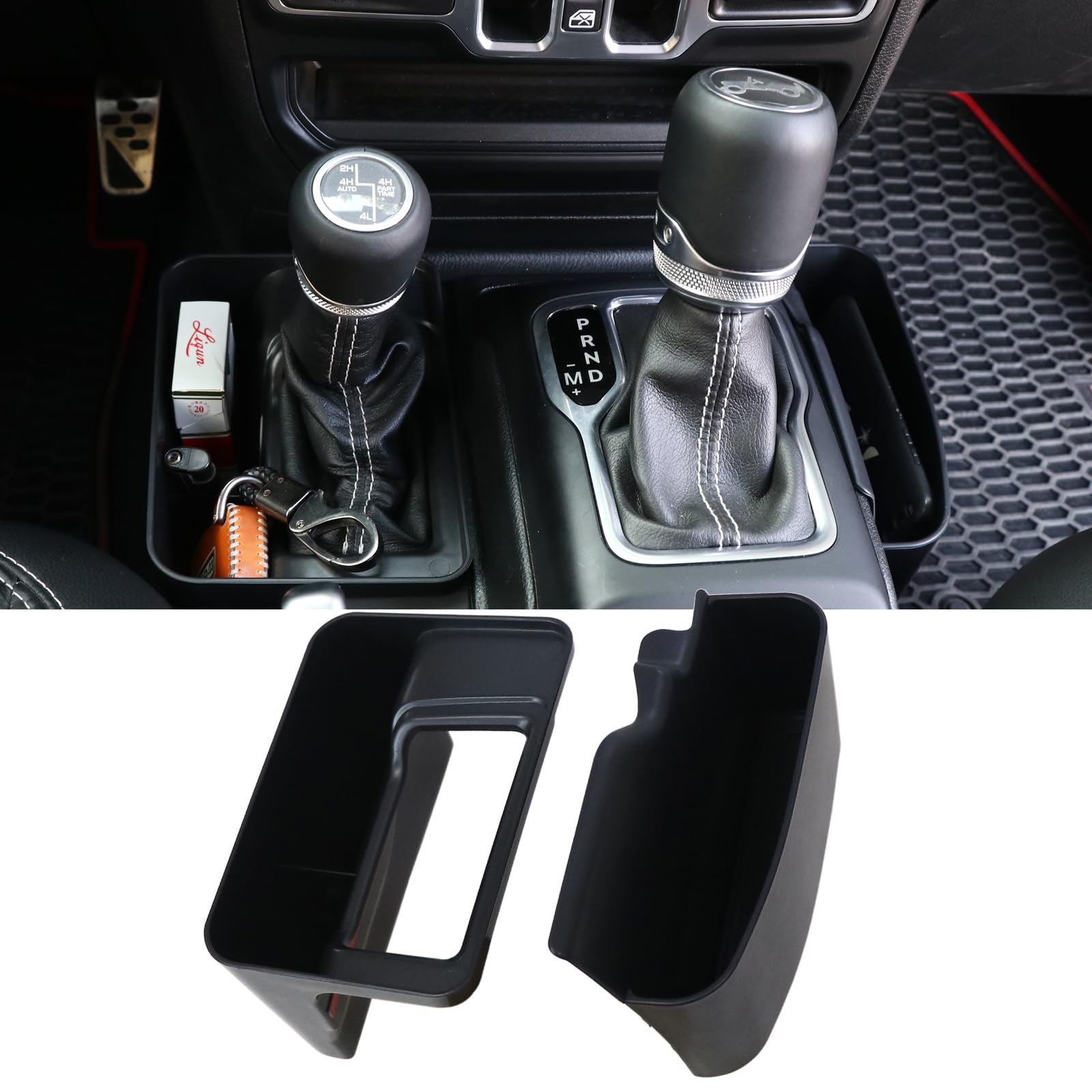 EASEORD Storage Tray Gear Shifter Storage Organizer Interior Center Console Accessories Compatible with 2018 2019 2020 2021 2022 2023 Jeep Wrangler JL/JLU and Gladiator JT