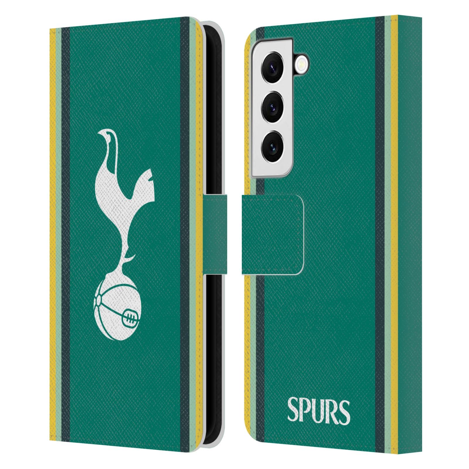 Head Case Designs Officially Licensed Tottenham Hotspur F.C. Third 2024/25 Badge Kit Leather Wallet Case Compatible with Samsung Galaxy S22 5G