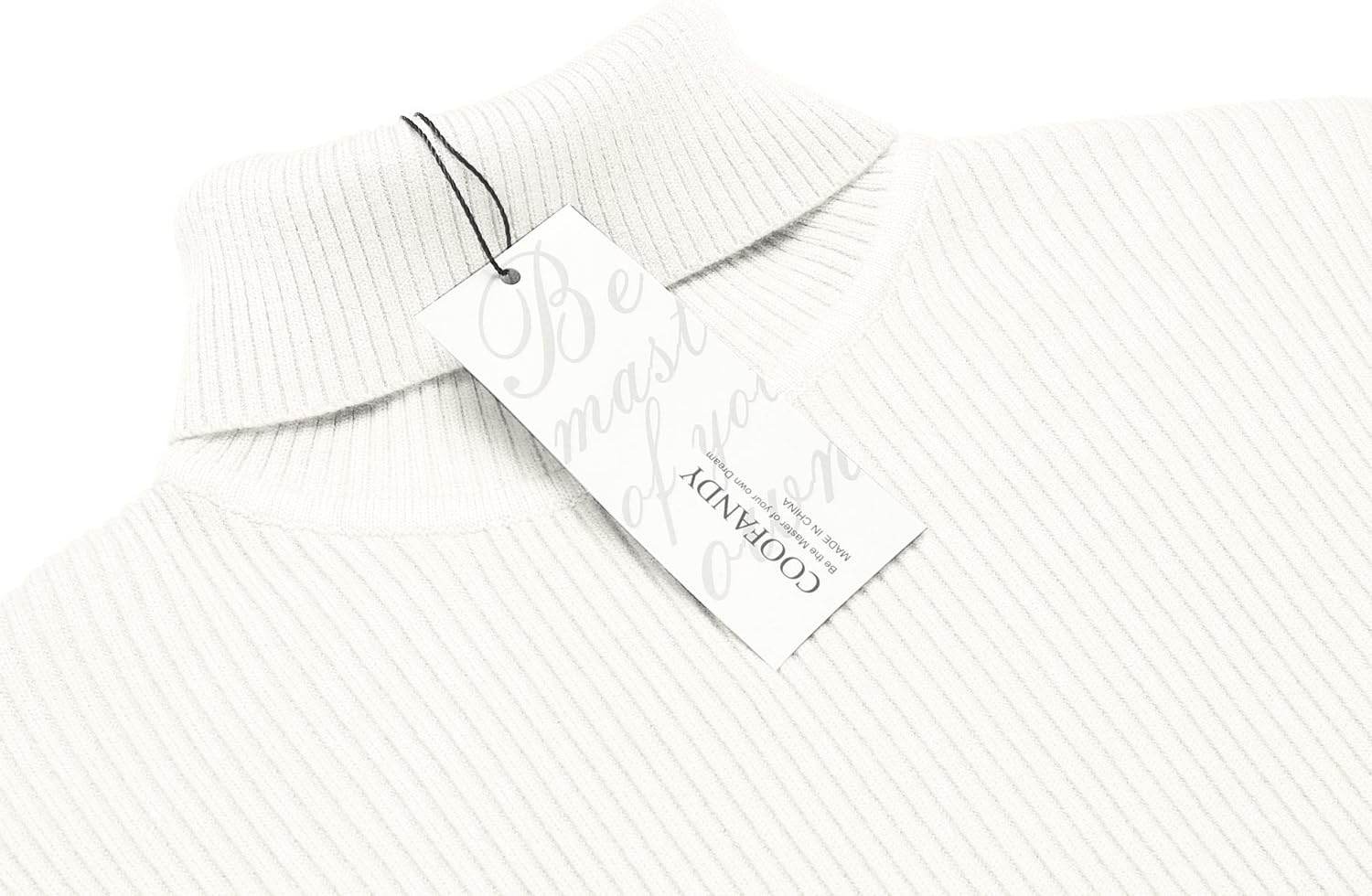 COOFANDY Mens Ribbed Slim Fit Knitted Pullover Casual Turtleneck Sweater - Image 5