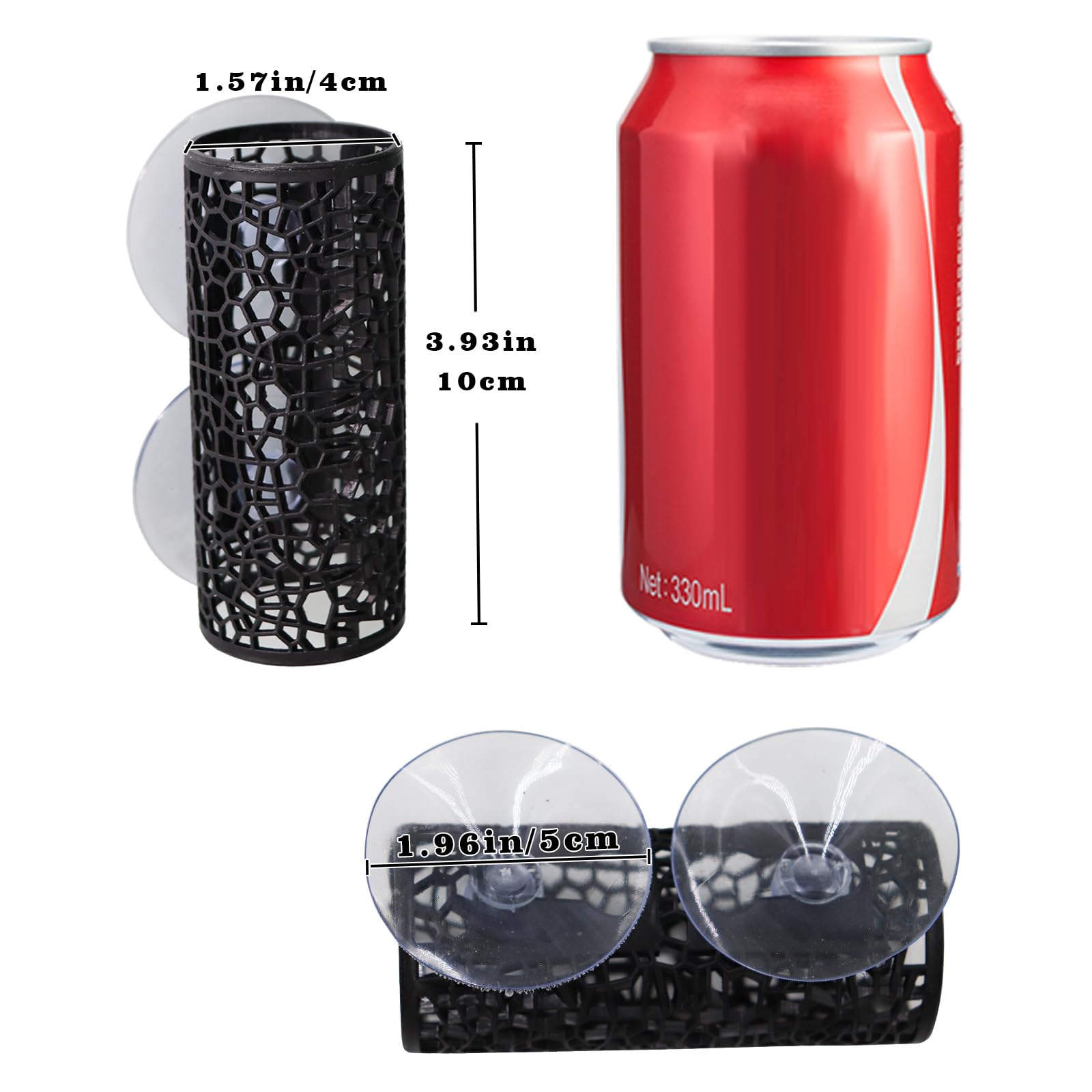 2 Pack Reptile Hide with Suction Cups, Hollowed-Out Hideout and Caves, Hermit Crabs Climbing Toys, Terrarium Decor for Geckos, Snakes, Hermit Crabs, Spiders