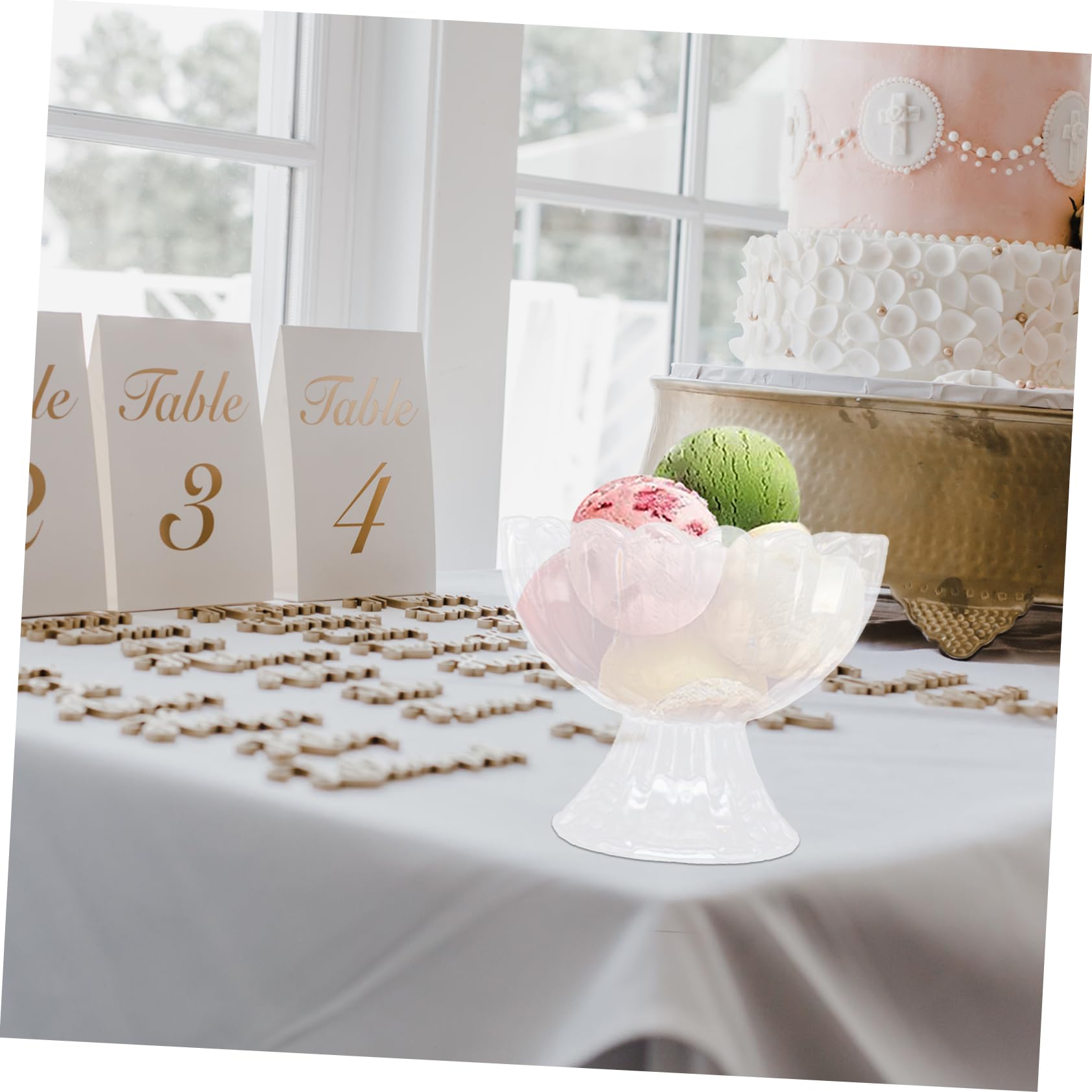 OUNONA 6piezas Vasos De Postre De Cristal Para Helado Yogur Pudín Para Fiestas y Regalos