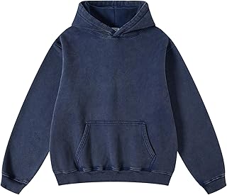 Mens Womens Oversized Acid Wash Hoodie Sweatshirt Heavyweight Fleece Hoodies Unisex Vintage Washed Sweatshirt 2025