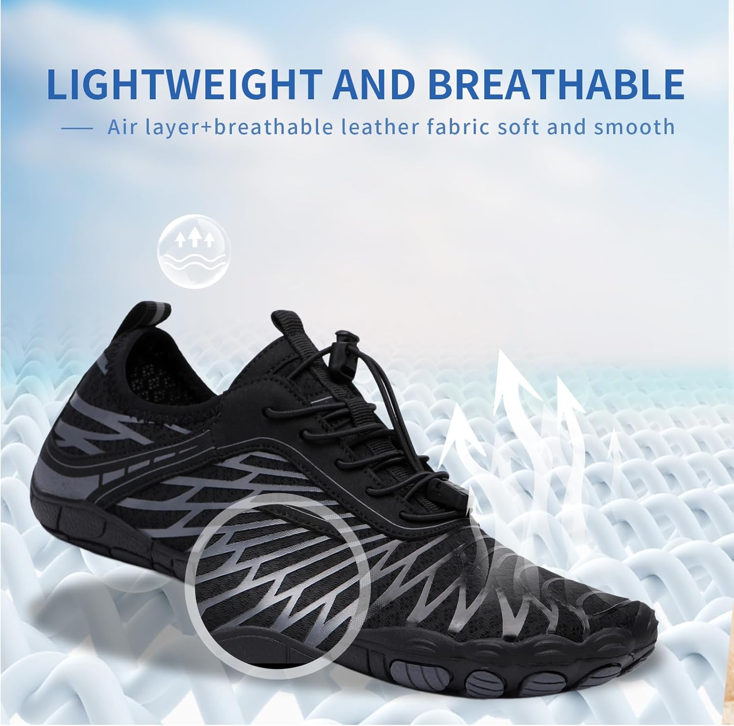 Hike Barefoot Shoes Womens Men Footwear,Pro-Healthy&Non-Slip Water Shoe for Women Men, Quick Dry Wide Toe Box Beach Swim Athletic Sports Shoes Unisex - Image 5