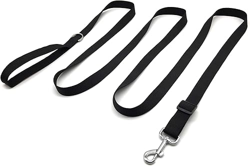 Miniatura 19 de TAIAN Correa ajustable de nailon para perro, correas de perro de 6 pies de largo para perros medianos y grandes Negro