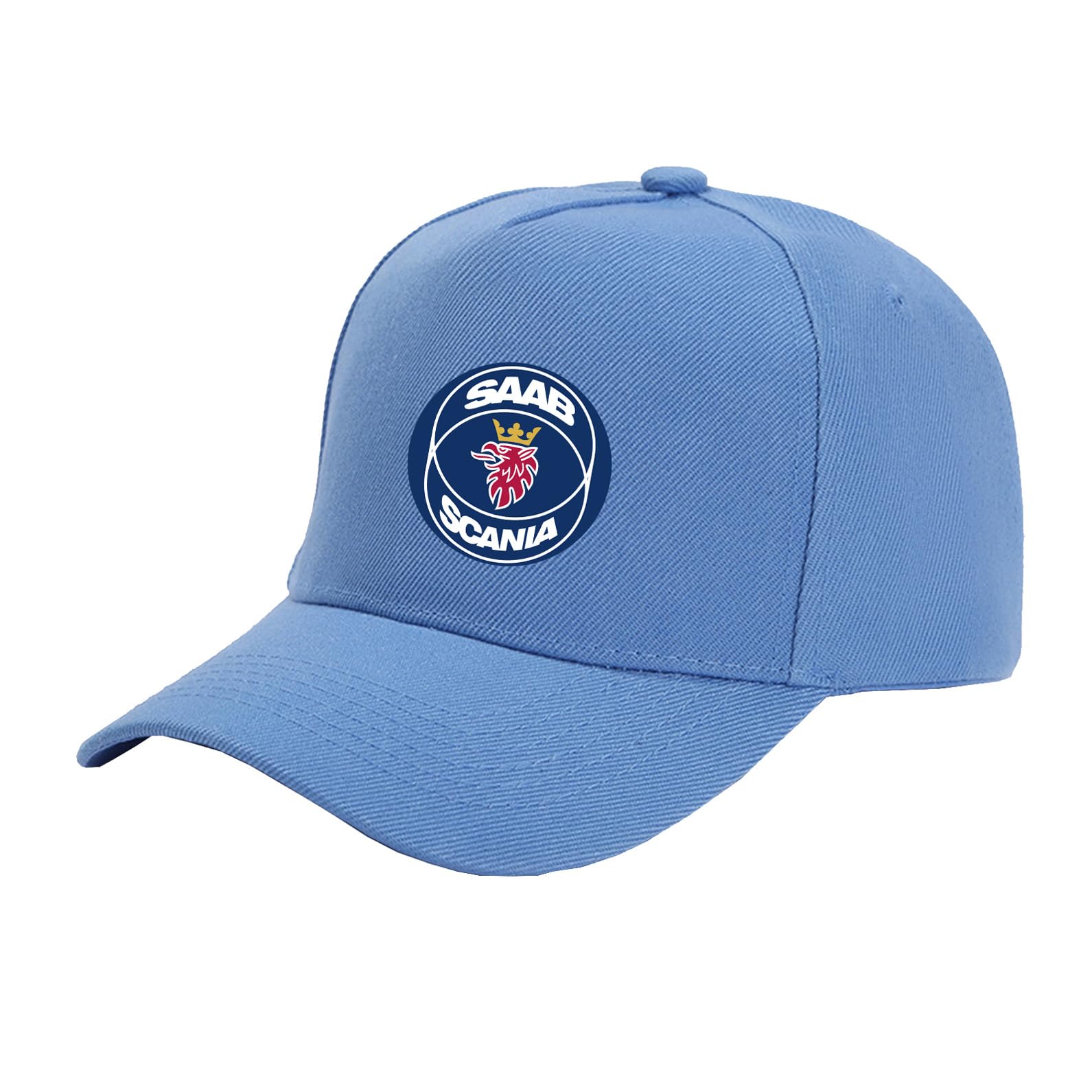 Fbwzsag Unisex Light Blue Baseball Cap Printed Ball Cap For Saab Breathable Plaintone Trucker Hat Sportstyle Dad Hat Adjustable Lightweight Snapback Hat-||One Size