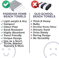 Vista 125 de Oversized Turkish Beach Towel 38’’x71’’ - Set of 2 100% Turkish Cotton Lightweight Sand Free Quick Dry Pool Towels Extra Large Bath Towels for