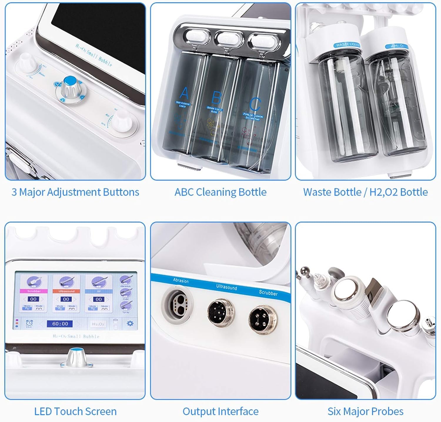 Professionelle Hydroface-Maschine 7-in-1, Hautpflege, Mikrodermabrasion, Peeling, kleines Blasengerät zur Beseitigung von Falten und Mitessern, Dermabrasion für Haus und Salon
