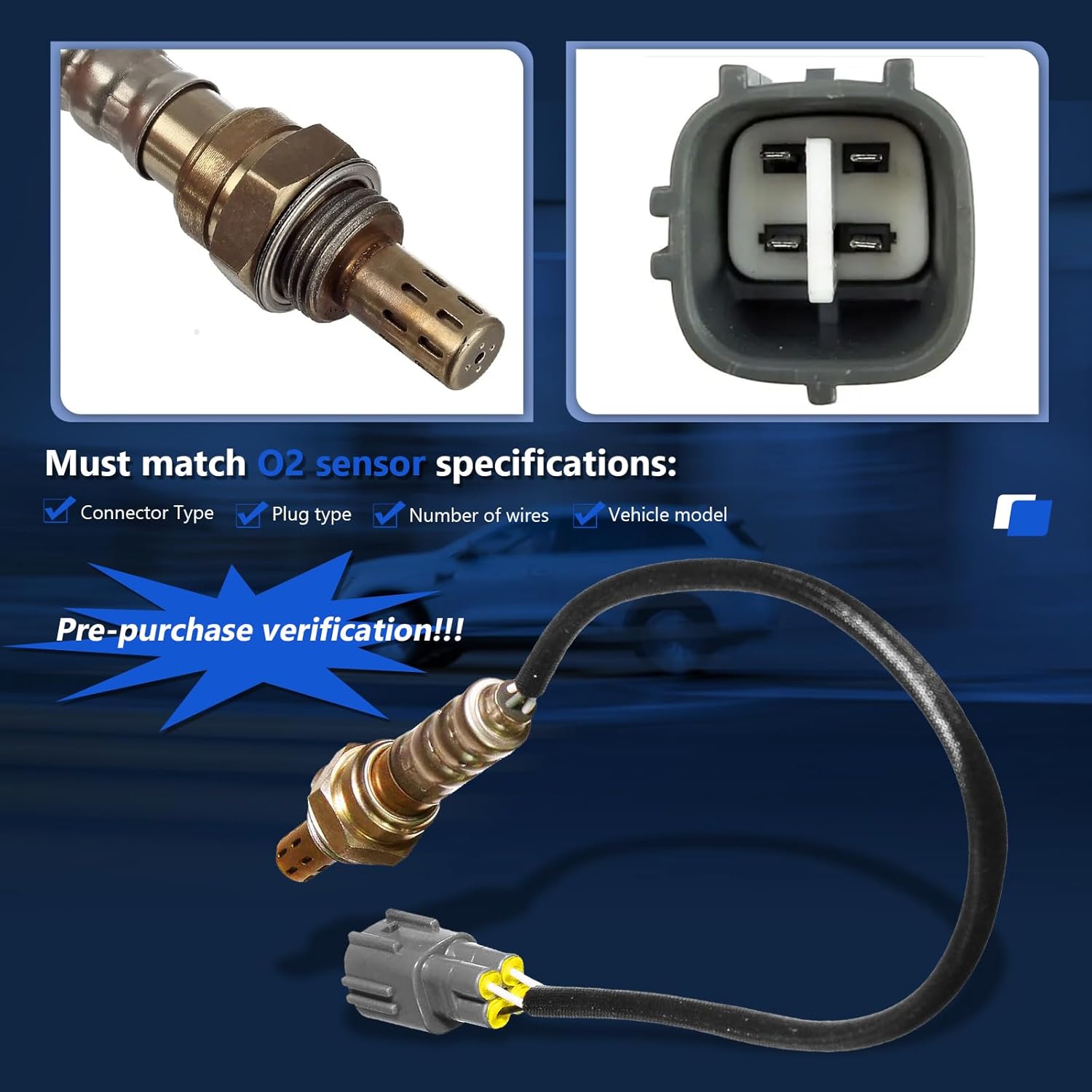 Maxfavor 234-4260 O2 Sensor Oxygen Sensor Downstream Replacement for 2007-2012 Toyota Camry 4Runner Tundra Venza Avalon FJ Cruiser Tacoma Sequoia Solara Lexus ES350 GX460 GX470 LX470 LX570 02 Sensor