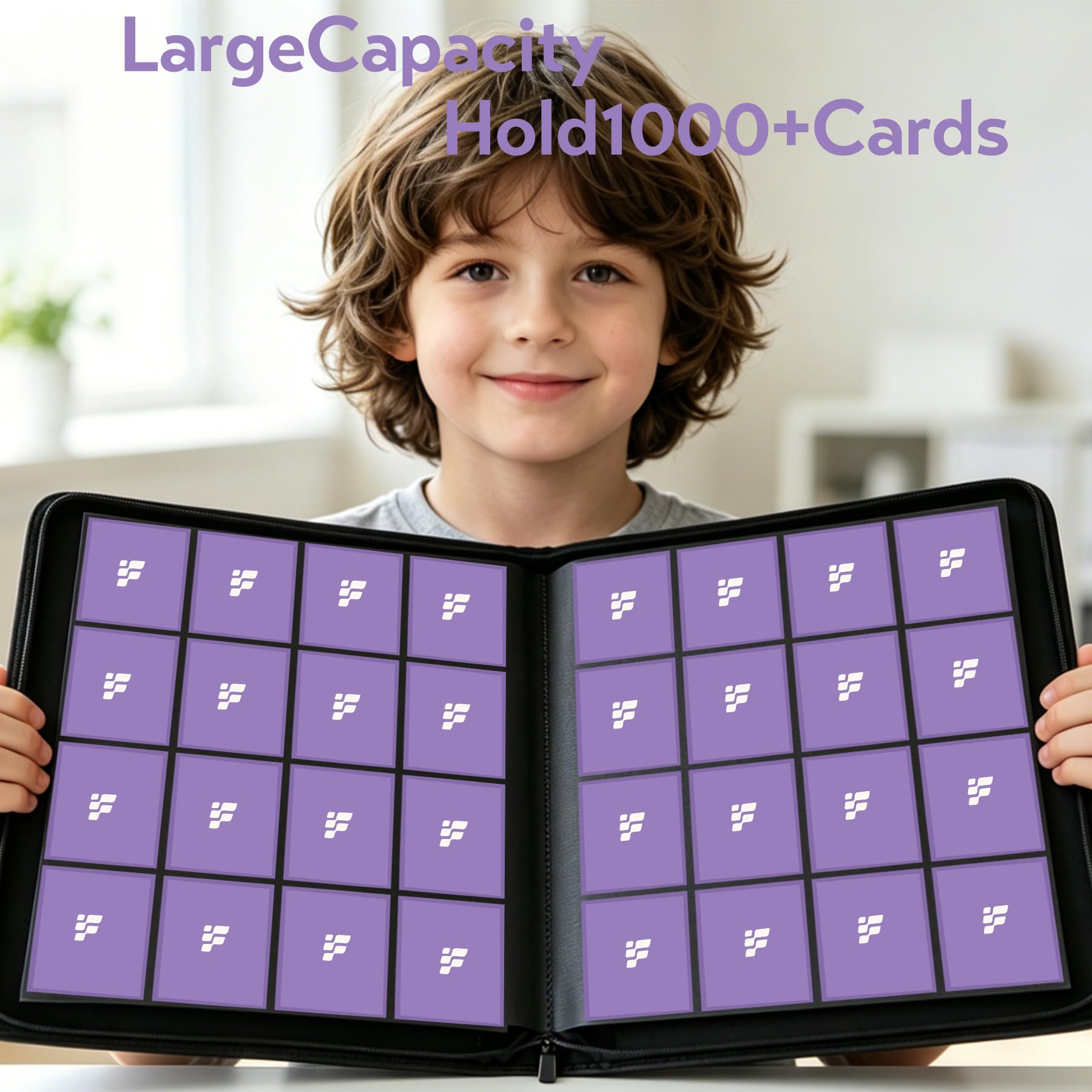 Carpeta de tarjetas coleccionables de más de 1000 bolsillos, carpeta de 16 bolsillos para tarjetas de intercambio, sin anillo, carpeta de álbum de tarjetas coleccionables para TCG, MTG, tarjetas
