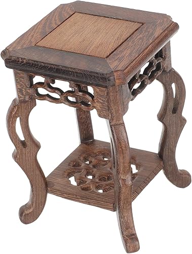 Soporte de madera para plantas, soporte de exhibición para macetas, base para suculentas, mini taburete para interior y exterior, patio, balcón,