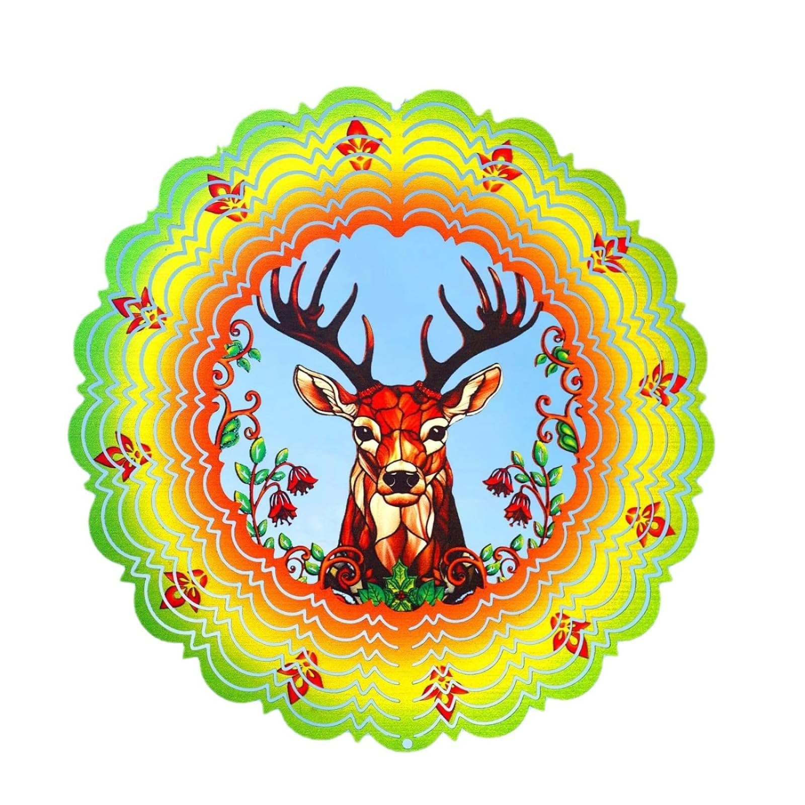 Carillon Éolien 3D Wapiti pour Décorer le Jardin et Illuminer la Terrasse