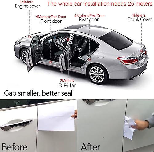 Miniatura 7 de Torcarvh - Tira de sellado de puerta de automóvil en forma de B para automóvil, camión, motor, burlete de goma para ventana de automóvil, cubierta