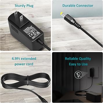 12V 3A Power Supply AC/DC Adapter Charger DC 12V Power Cord | 12V 2.5A 2A 1.5A 1A 500mA Power Adapter, for Router DVD Player Speaker LED Strip Light CCTV Security Camera, with 10 DC Tips
