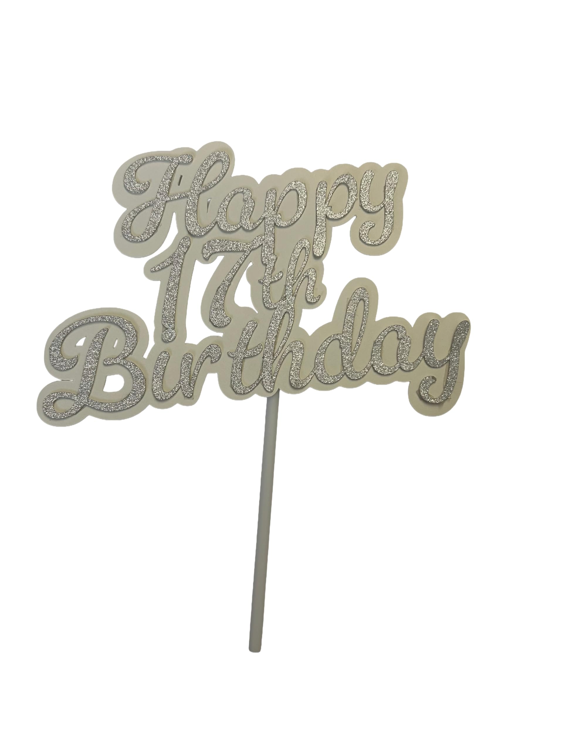 Age cake toppers (17 Silver)