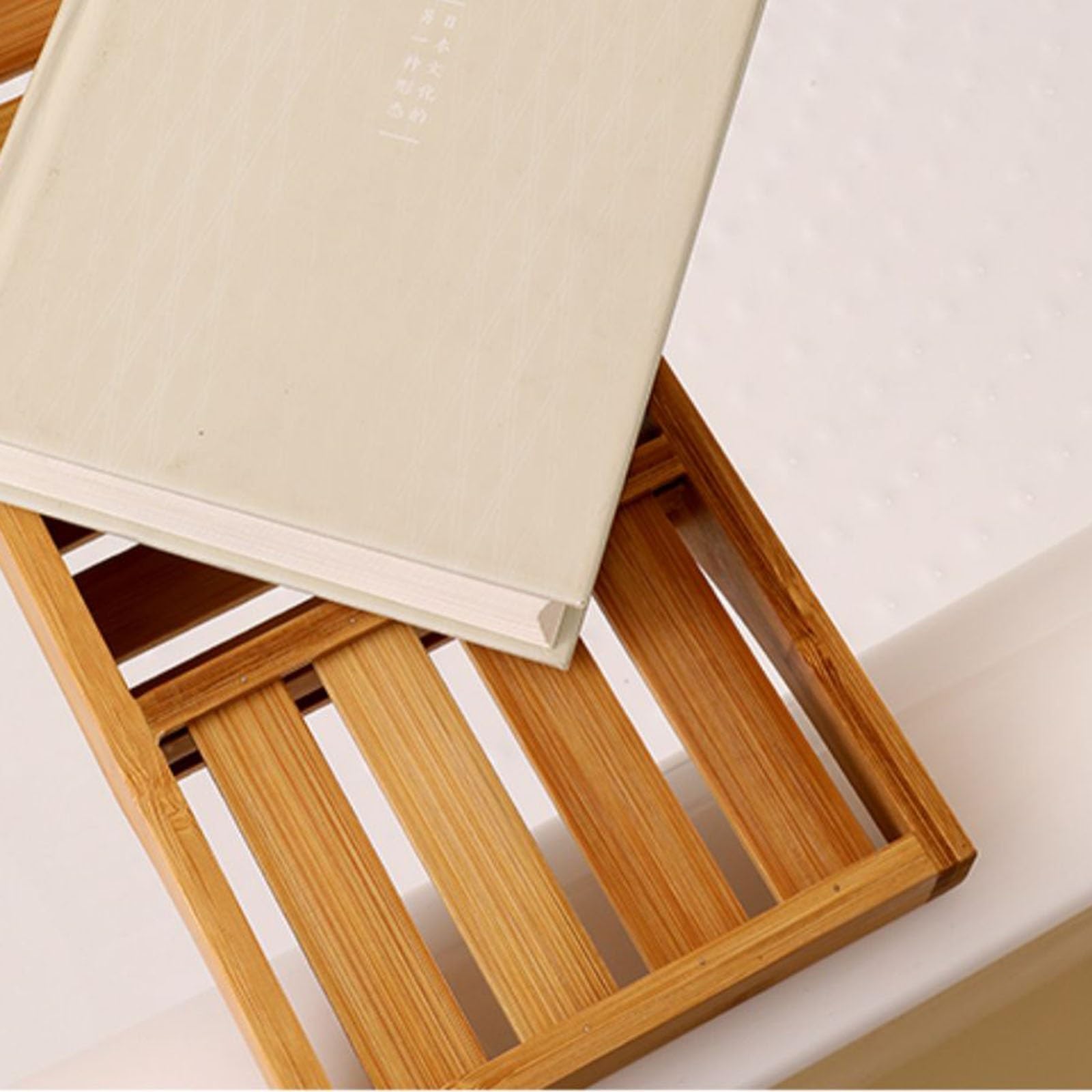 Bandeja de baño para bañera, organizador multifuncional para accesorios, libros, tabletas, teléfonos y champú, diseño simple, perfecto para uso doméstico