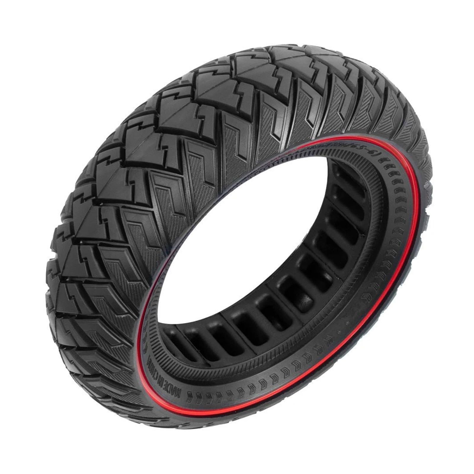 Neumáticos sólidos for patinete eléctrico, compatibles con KuGoo, M4 Pro, VSETT10+, Zero, 10X y Kaabo Neumático macizo para patinete eléctrico(Red black)