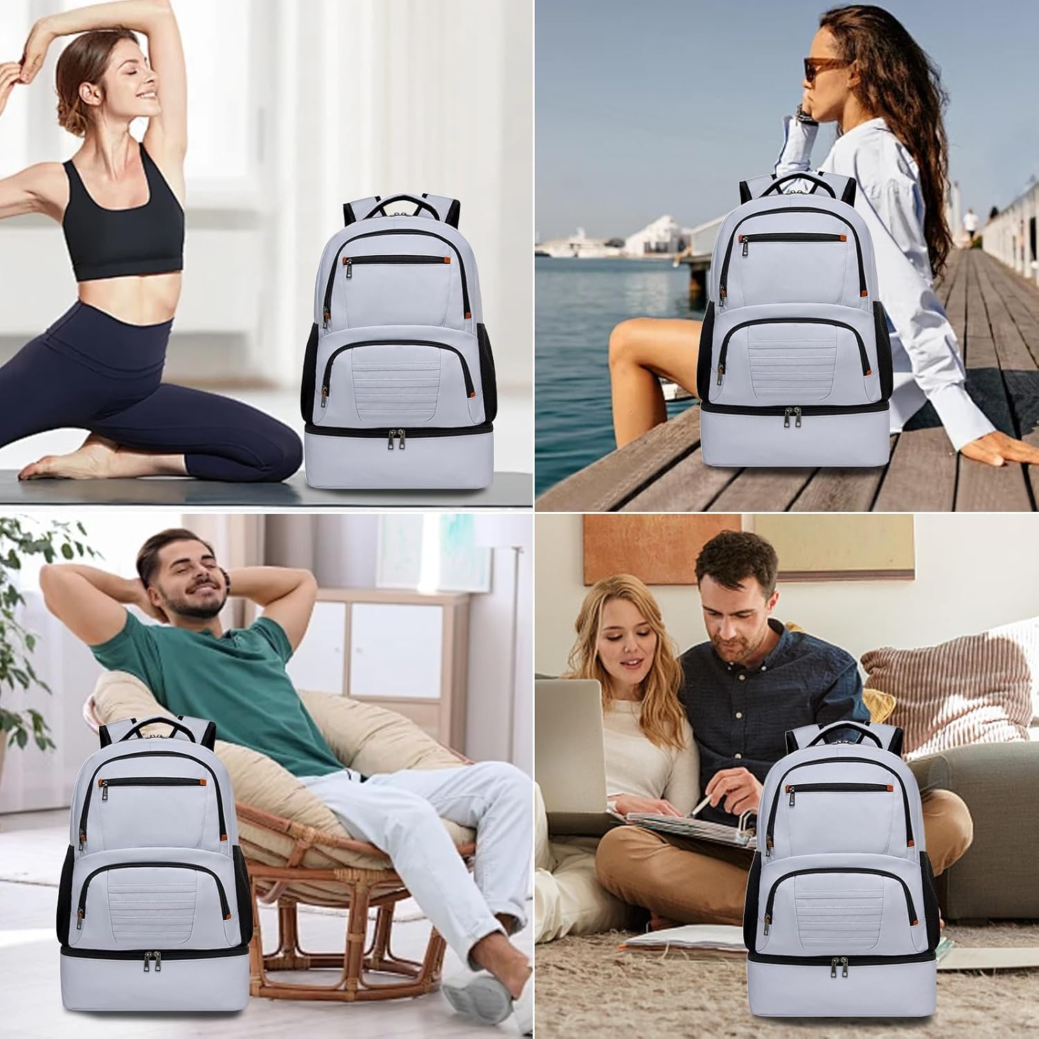 seyfocnia Zaino Oxford Nero/Grigio