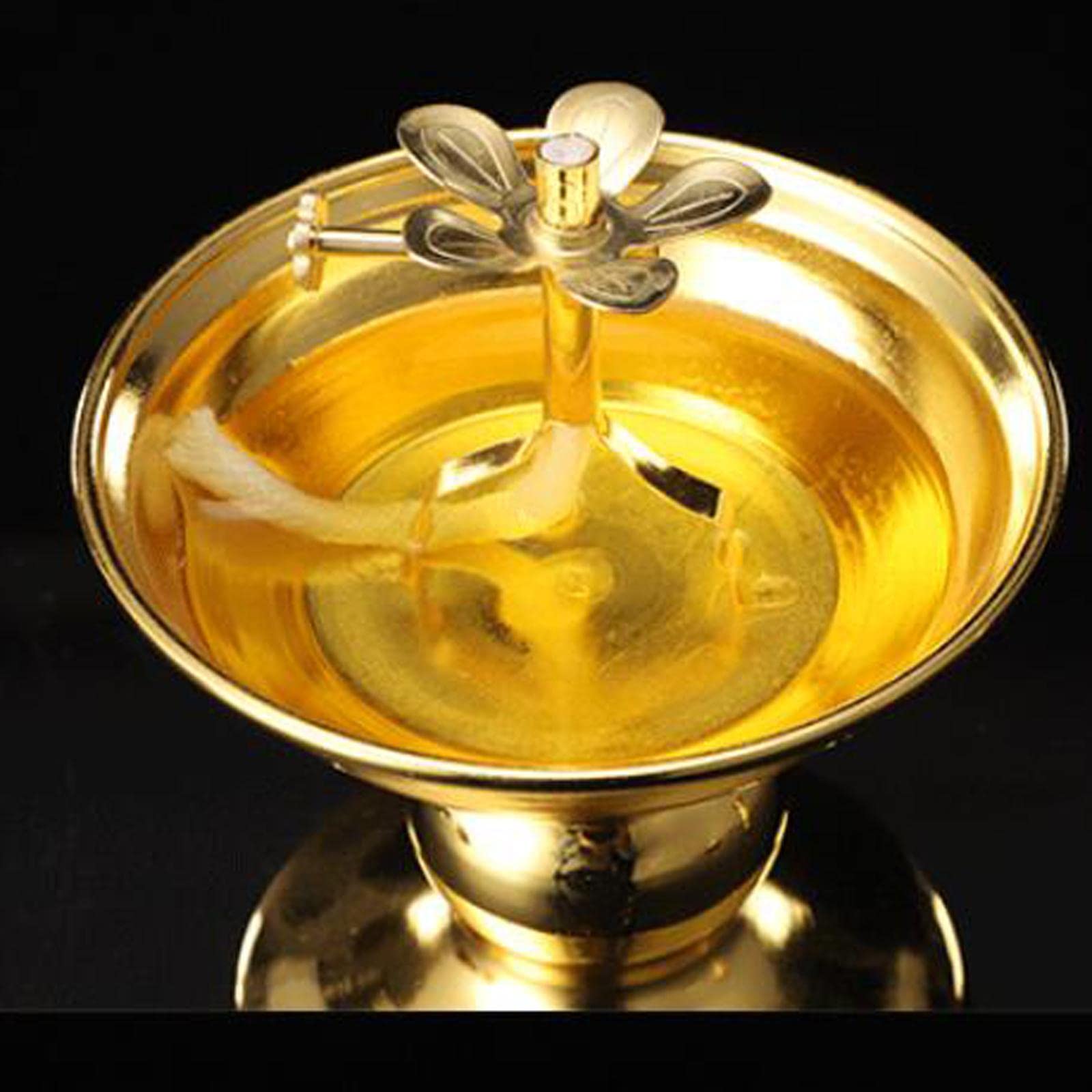 CALANDIS® Ghee Lamp Holder Buddhist Altar Supplies Tibetan for Office Buddha Table Styleb-picture-23