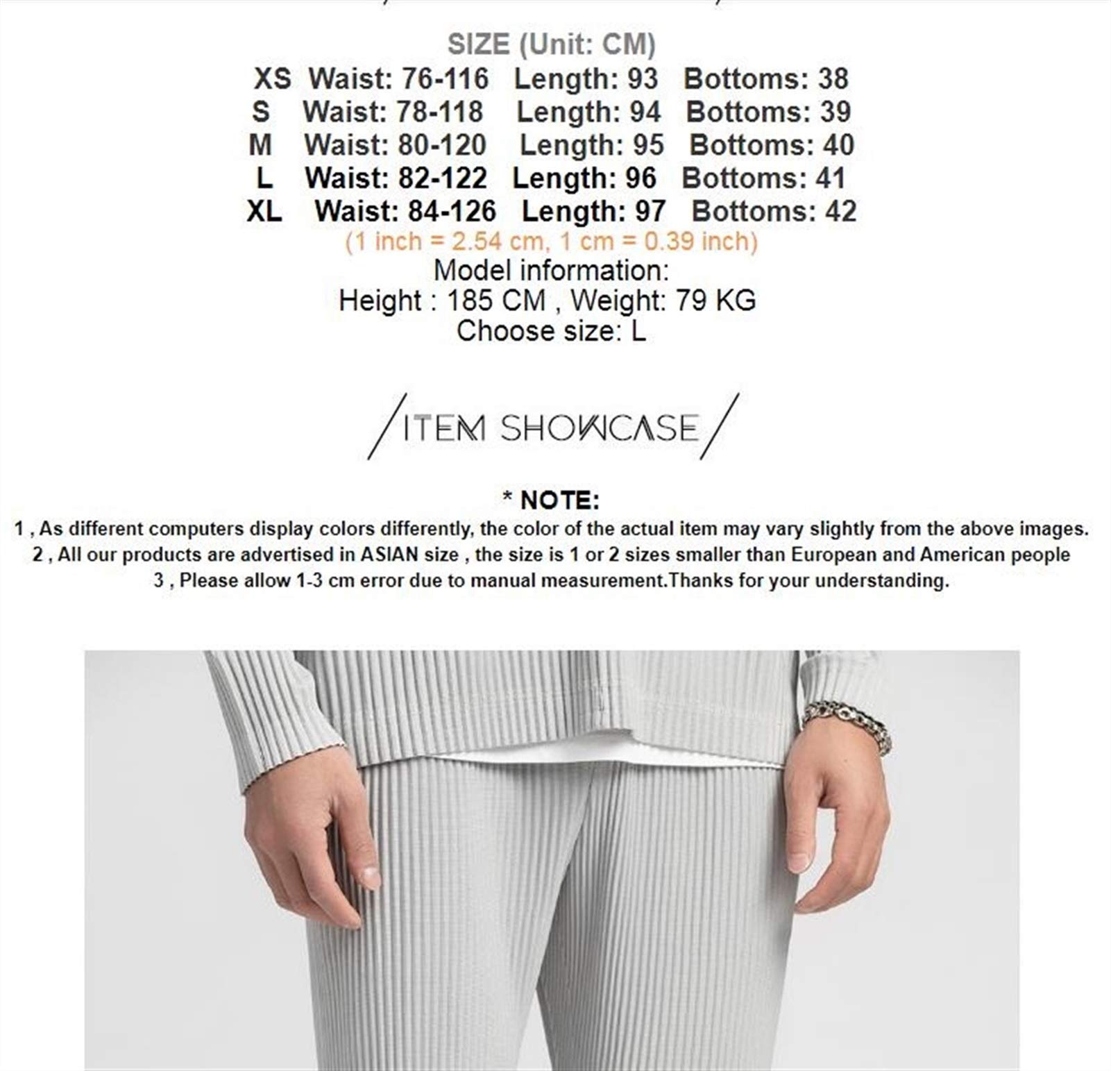 Desgaste De Los Hombres Tela Plegable Tela Fina Suelta Pantalones De Pierna Ancha Plisados ​​Rectos Pantalones Casuales Plisados ​​para Hombre Loose (Color : Light Green, Size : M.)