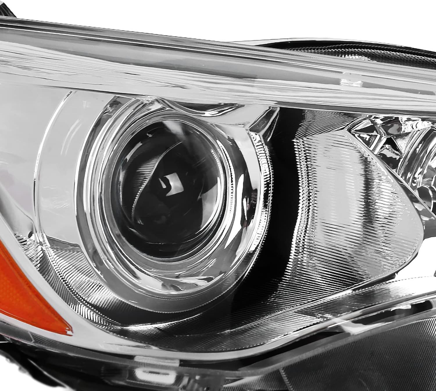 SPEC-D TUNING Right Passenger Side Chrome Projector Headlight Compatible with 2015-2017 Toyota Camry