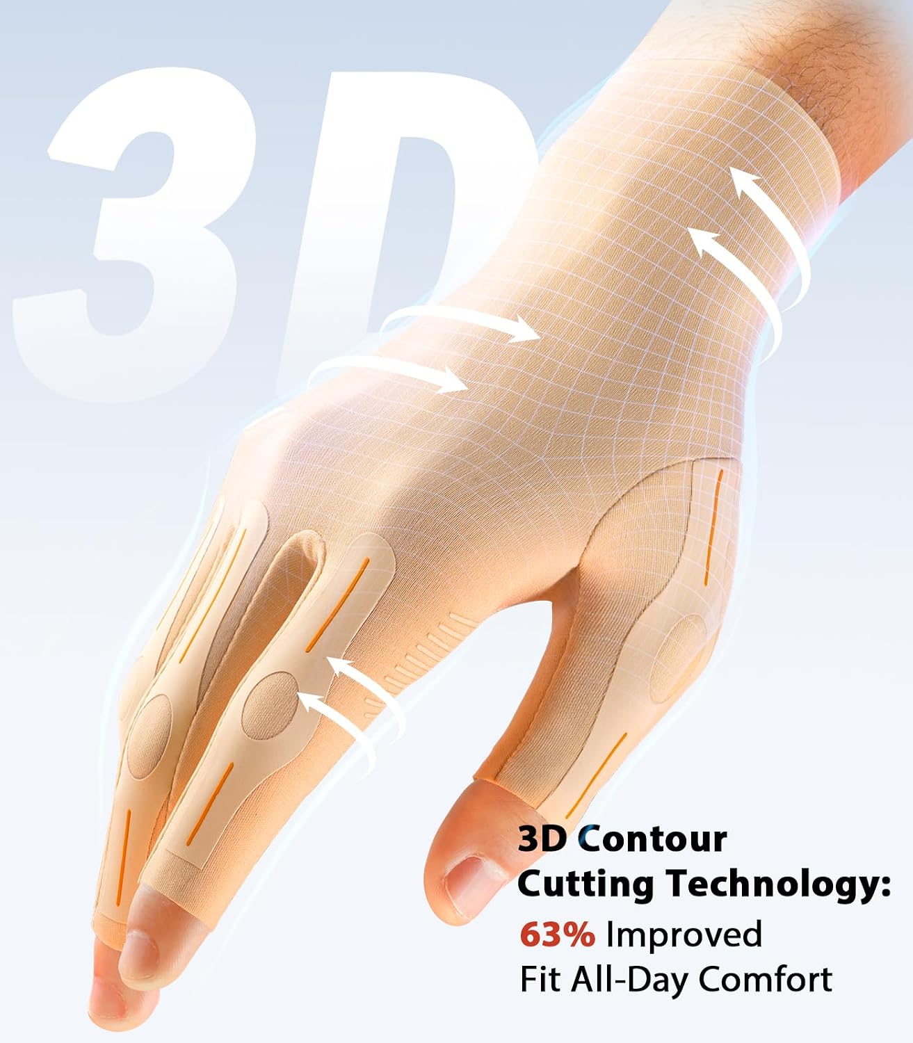 Targeted Compression Gloves for Arthritis & Carpal Tunnel Arthritis Gloves for Women & Men | Designed for Typing