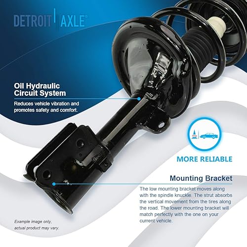 Miniatura 532 de Detroit Axle - Puntal delantero para Hyundai Sonata 2012-2014 2012-2015 Kia Optima, puntal lateral izquierdo con montaje de resorte helicoidal 2013