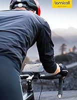 Vista 7 de Lamicall - Soporte para teléfono de motocicleta [Compatible con cámara] [Bloqueo de 1s] Abrazadera para manubrio de bicicleta, clip para teléfono