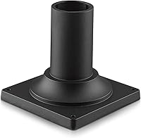 Vista 1 de Adaptador de luz de poste resistente, base de montaje de muelle de aluminio fundido HWH, 3 pulgadas, negro arena, 5HW38PA BK