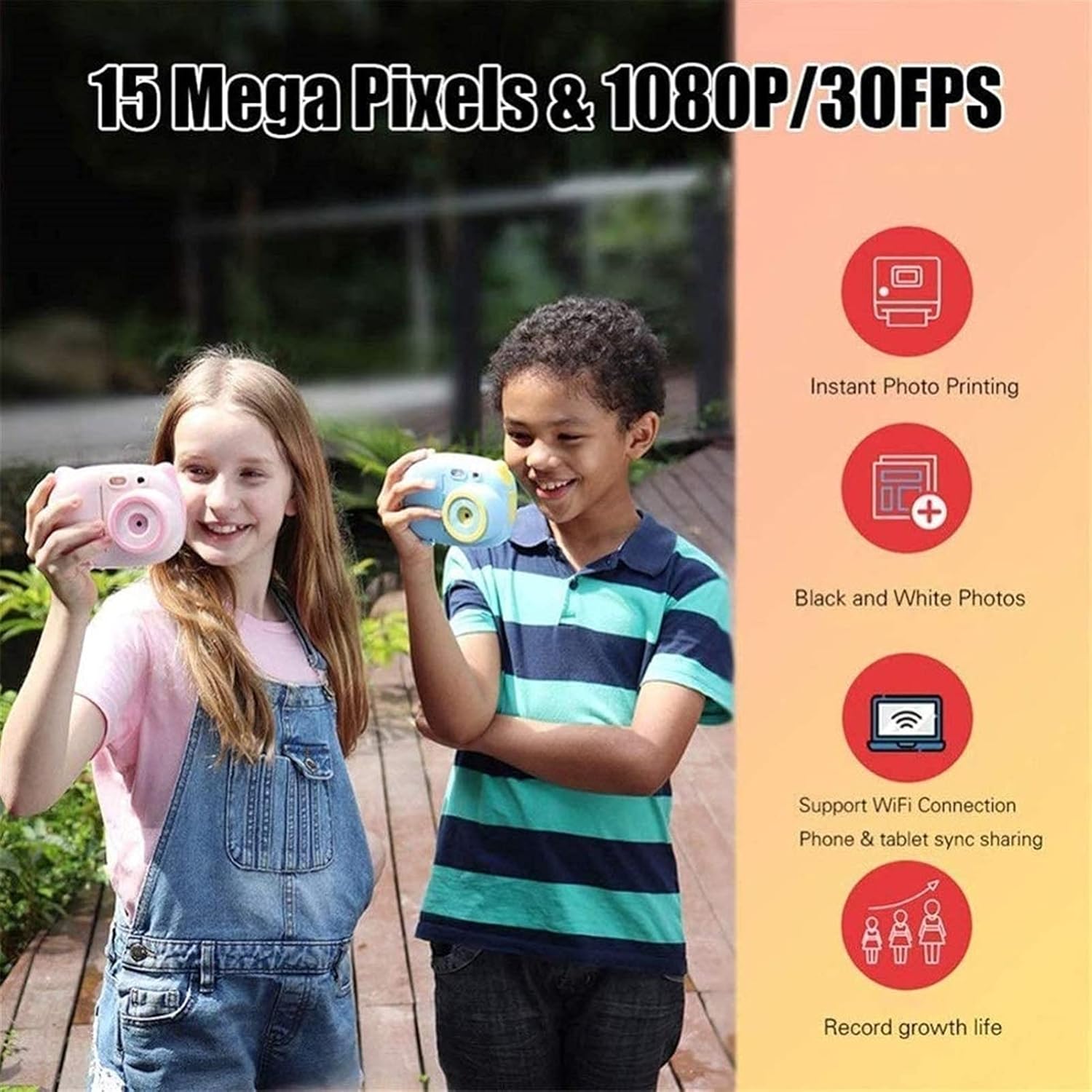 Kids Selfie Camera, Christmas Birthday Gifts for Boys Girls Age 3-12, HD Digital Video Cameras for Toddler, Portable Toy for 3-12 Year Old Boy with 32GB SD Card(Pink)