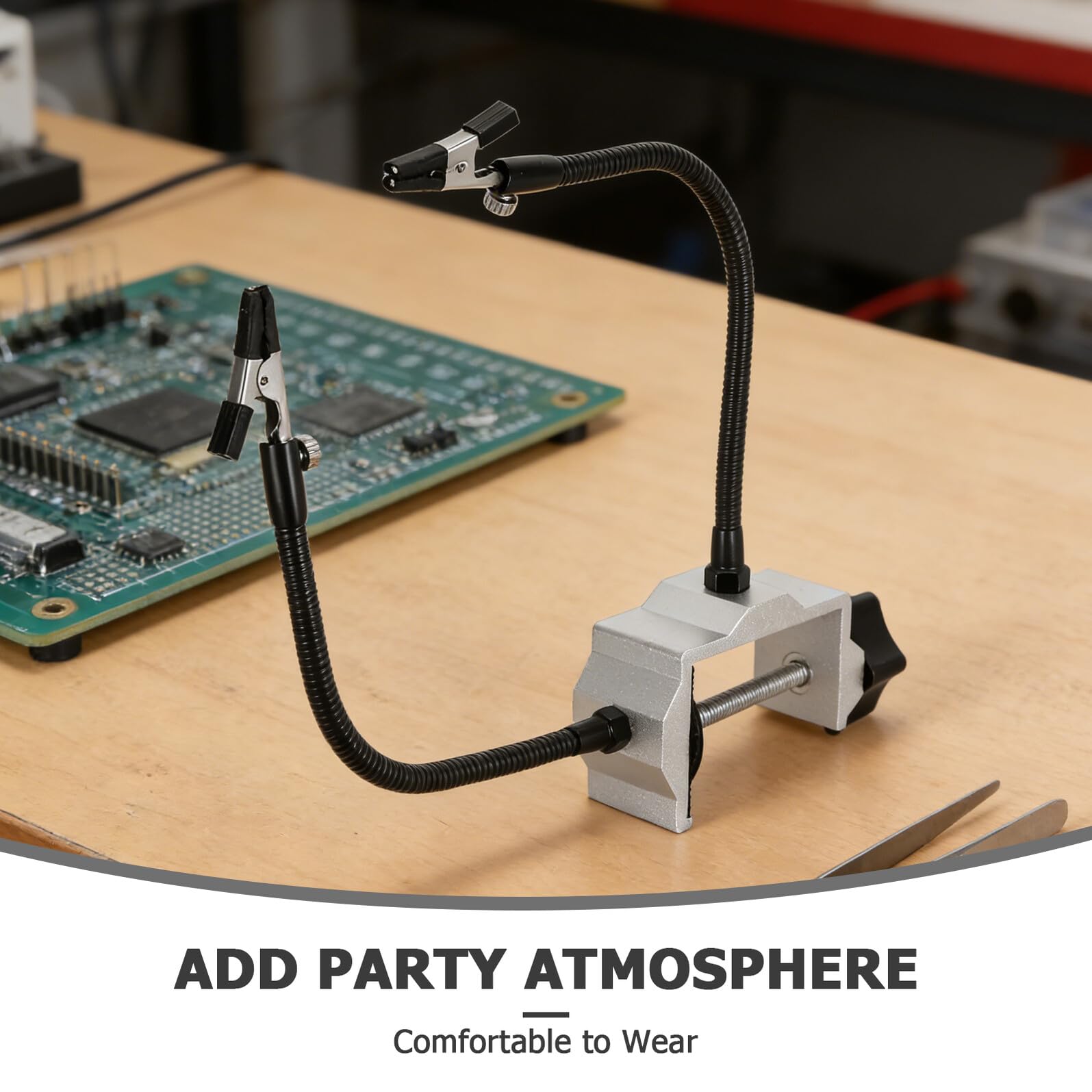Supporto per Saldatura Terza Mano con Morsetto Regolabile in Lega di Alluminio per Pcb e Saldatore Elettronico