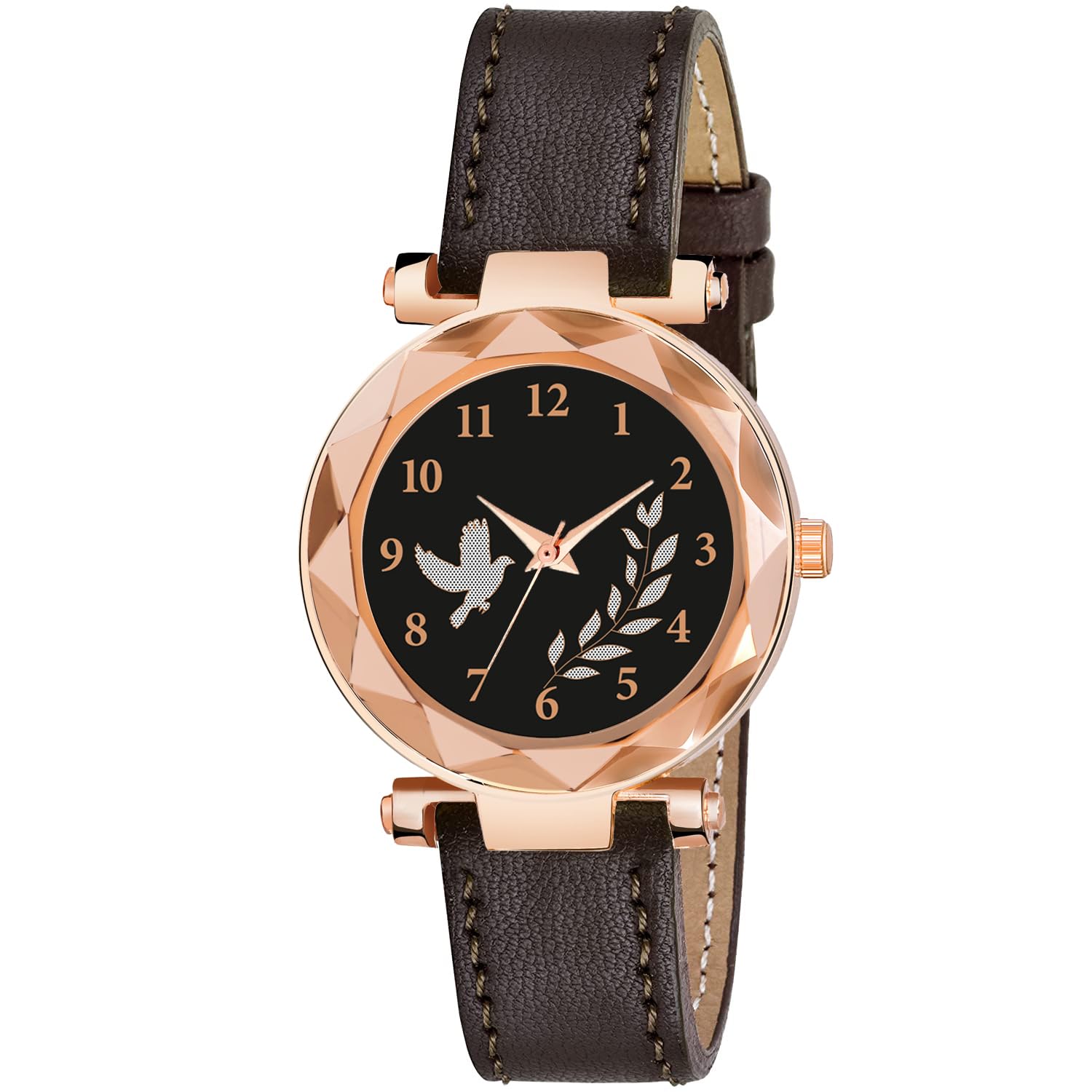 Talgo Alluring Analogue Bird Pan Black Dial and Brown Leather Strap Graceful Stylish Wrist Watch for Girl and Women Pack of 1-GEN-RG-Bird-PAN-BLK-D-BRW-CUTL (B0CBPXNNM4) Amazon Price History, Amazon Price Tracker